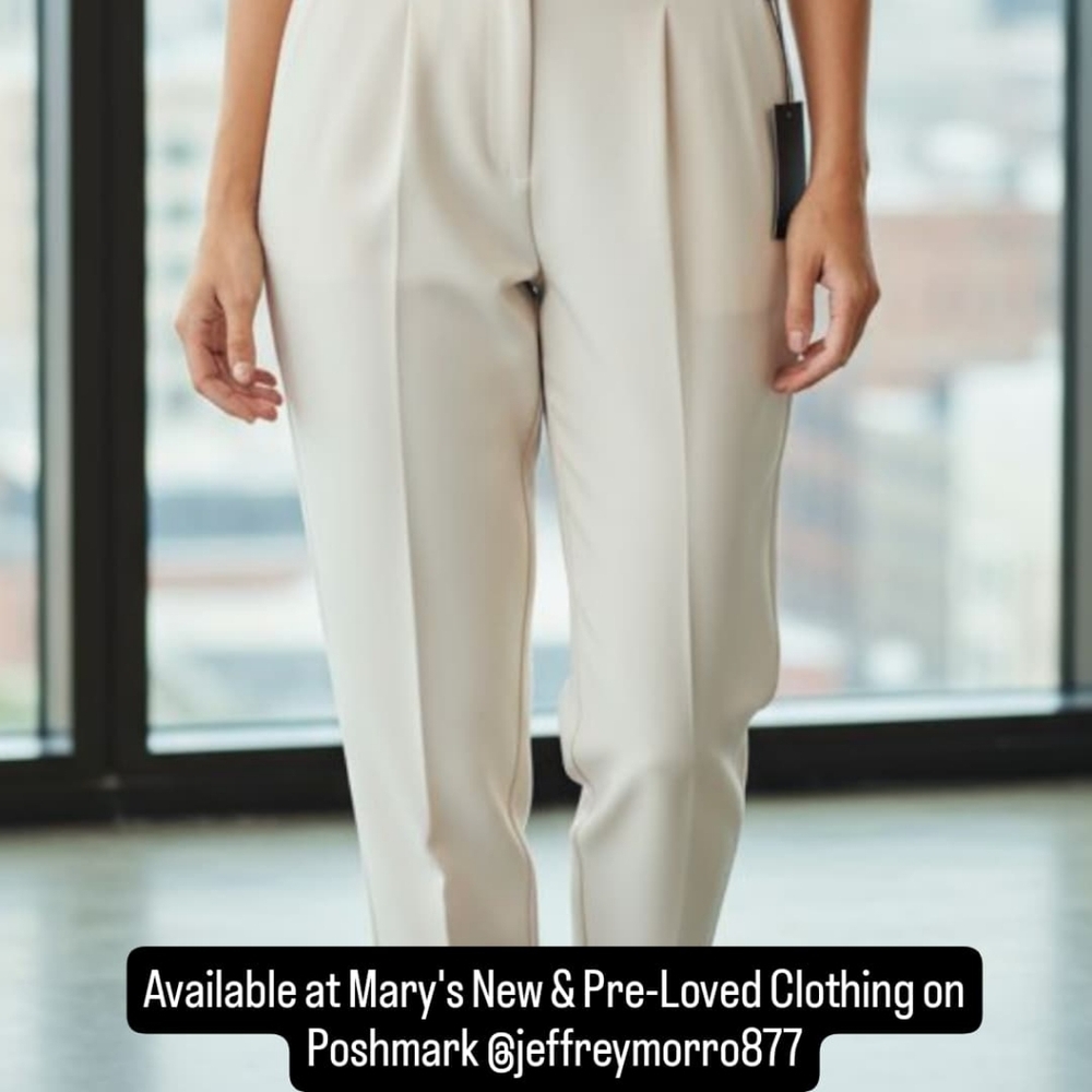 Jules & Leopold -NWT White Skinny Pants W/Cropped Leg Elastic Waist, Size Medium